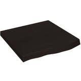 Maison Chic Stenska polica - Viseča Polica temno rjava 60x60x(2-6) cm trdna hrastovina, (21784862) | Shoptok.si