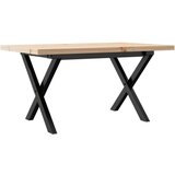  Stolić za kavu X-oblika 80x50x40 5 cm od borovine i željeza | shoptok.hr