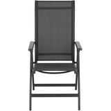 Ambia Garden ZLOŽLJIV VRTNI SEDEŽ aluminij antracit, siva, srebrne barve | Shoptok.si