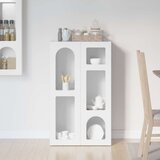  Strani šal Visok sijaj bela 59 x 35 x 100,5 cm Konstruiran les, (5000107735) | Shoptok.si