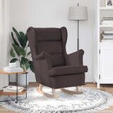  Stolica za ljuljanje 74x90x102 cm tamnosmeđa od tkanine | shoptok.hr
