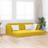 Podni kauč na razvlačenje Žuta 213 x 70 x 77 cm Baršun | shoptok.hr