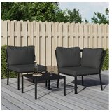  Vrtna stolica sa sivim jastucima 76 x 76 x 79 cm čelična | shoptok.hr