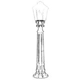 Opviq Vanjska lampa BSU-68197-1BSY-M2-B, 85 cm, Podna, IP65, E27, 60W, Crna | Eponuda.ba