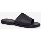 EVENTO Women's Eco Leather Slippers On Flat Heel Black Kalimira | shoptok.hr