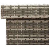 vidaXL Vrtna shranjevalna škatla s kolesi siva 160x55x75 cm poli ratan | Shoptok.si