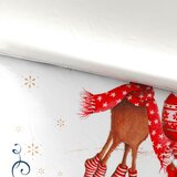 XMAS OBOJESTRANSKA POSTELJNINA Christmas Collection 140/200 cm saten rdeča, bela | Shoptok.si