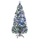 vidaXL Umetna novoletna jelka s stojalom / LED 180 cm optična vlakna | Shoptok.si