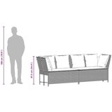 vidaXL Vrtna sofa s jastucima siva od poliratana | shoptok.hr