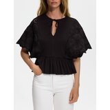 Reserved Bluza s perforiranim vezom - tamnosmeđe | shoptok.hr