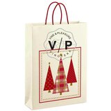  Kesa kartonska za 3 boce bela - crvena jelka | ePonuda.com