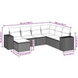 vidaXL 7-dijelni set vrtnih sofa od poliratana s jastucima smeđi | shoptok.hr