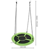 Malatec Ljulja&amp;scaron;ka Gnezdo za Decu Zeleno Crna 120cm Slike