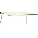  Automatska tenda na uvlačenje sa stupovima 6 x 3 5 m krem | shoptok.hr
