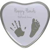 2D Heart Silver/White set za bebine otiske