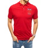 DStreet Koszulka polo z haftem czerwona | Shoptok.si