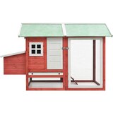  Kavez za kokoši crveni 170x81x110 cm masivna borovina/jelovina | shoptok.hr