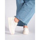 Shelvt White women's sneakers with a high sole | Shoptok.si
