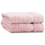Svetlo rožnate frotirne bombažne brisače v kompletu 2 ks 30x30 cm Zero Twist –