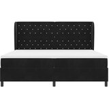  Krevet s opruga kutije s madracem Crna 200 x 200 cm Baršun | shoptok.hr