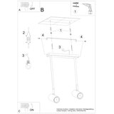  Sollux SL.1075 - Luster na šipci NORANO 2xGU10/40W/230V crna | Eponuda.com