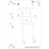  Stropna svetilka NORANO 2 črna, (21347525) | Shoptok.si