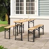 vidaXL Sklopivi pivski stol 170 x 50 x 75/105 cm od masivne jelovine Cijene