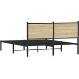  Metalni okvir kreveta bez madraca boja hrasta sonome 150x200 cm | shoptok.hr