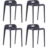  Složivi stolci 4 kom crni plastični | shoptok.hr
