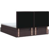  Krevet od pjene s madracem i LED-om Tamno smeđa 140 x 200 cm Slike