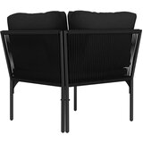  6-dijelna vrtna garnitura s jastucima crna PVC | shoptok.hr