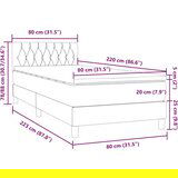 Box spring postelja z vzmetnico roza 80x220 cm žamet, (21791709) | Shoptok.si
