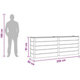  Povišena vrtna gredica Crna 250 x 50 x 91 cm | shoptok.hr