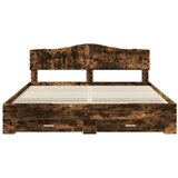  Konstrukcija postelje z vzglavjem Dimljeni oreh 200 x 200 cm, (5000102146) | Shoptok.si