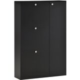HOMCOM Prostorsko varčna omara za čevlje z 8 predali Les 80 x 24 x 120 cm Črna, (20745369) Cene