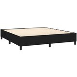  Box spring postelja z vzmetnico LED črna 160x200 cm blago, (20790544) | Shoptok.si