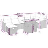  8-dijelni set vrtnih sofa od poliratana s jastucima crni | shoptok.hr