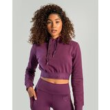 STRIX women‘s Essential Cropped Hoodie Plum