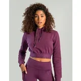 women‘s Essential Cropped Hoodie Plum