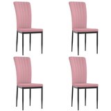 Maison Chic Jedilni stoli - Vzorci stoli 4 kosi roza žamet A856, (22032095) Cene