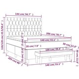  Krevet box spring s madracem svjetlosivi 140x200 cm od tkanine | shoptok.hr