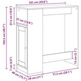  Stol za bar Crni hrast 101 x 40 x 103 5 cm Konstruirano drvo | shoptok.hr
