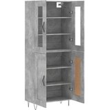  Visoka komoda siva betona 69,5x34x180 cm od konstruiranog drva Slike