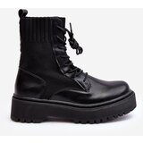Boto Women's Lace-up Ankle Boots with Sock Black Dedinva | Shoptok.si