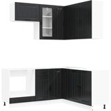  Kuhinjska jedinica LUCCA 8 kom. Crna Konstruirano drvo | shoptok.hr