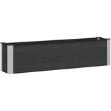 vidaXL Povišena gredica - Vrtna gredica Crna 150 x 30 x 36 cm WPC i aluminij - 150 x 30 x 36 cm Crna Cijene