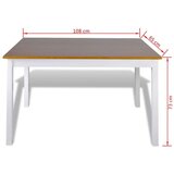 In jedilna garnitura 5-delna rjava bela | Shoptok.si