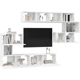  8-dijelni set TV ormarića bijeli od konstruiranog drva | shoptok.hr
