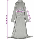  Deka majica s kapuljačom Siva M Flanel | shoptok.hr