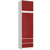 omara s top sekcijo S60 2D 2SZ clp belo / rdeče sjajno, (21713777)